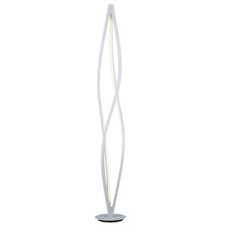 Intense Cyclone LED 72 in. 14.6 watt Matte White Floor Lamp Portable Light IN2963333